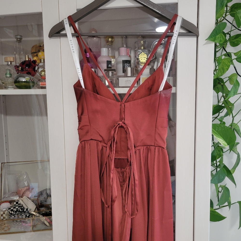 Azazie Raya Dress In Terracotta - Picture 7 of 11